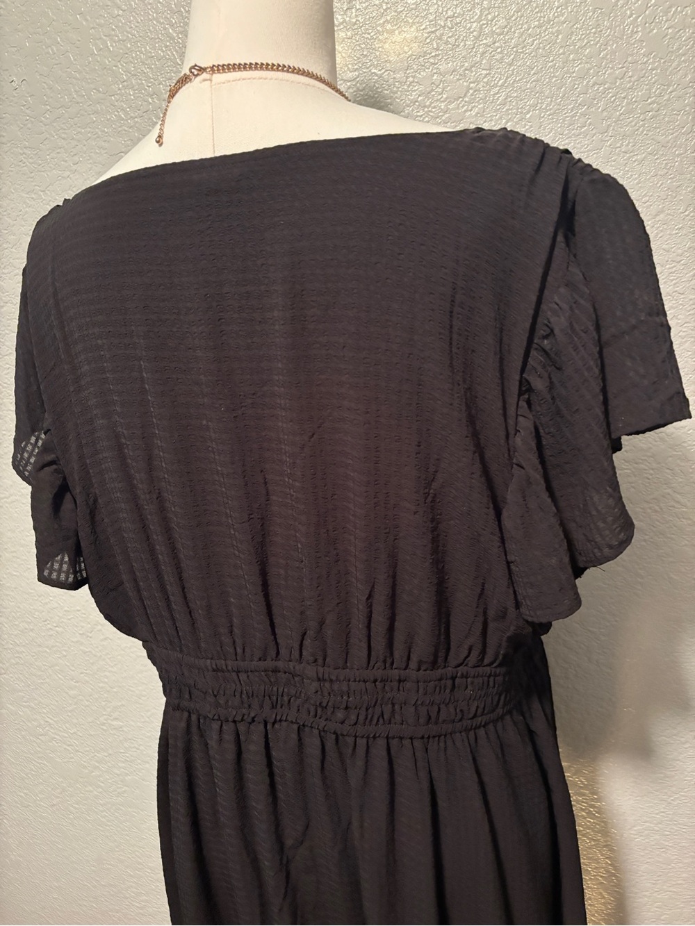 Maurices Black V-Neck Flutter Sleeve Tunic - Picture 13 of 15